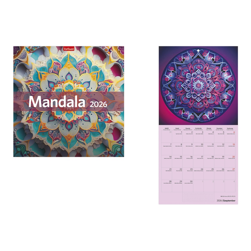 Kalendart 2026 T098 Mandala falinaptár