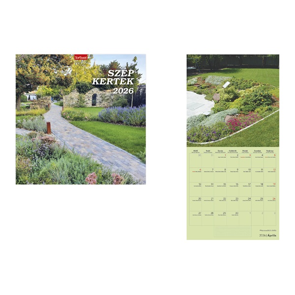 Kalendart 2026 T098 Szép kertek falinaptár