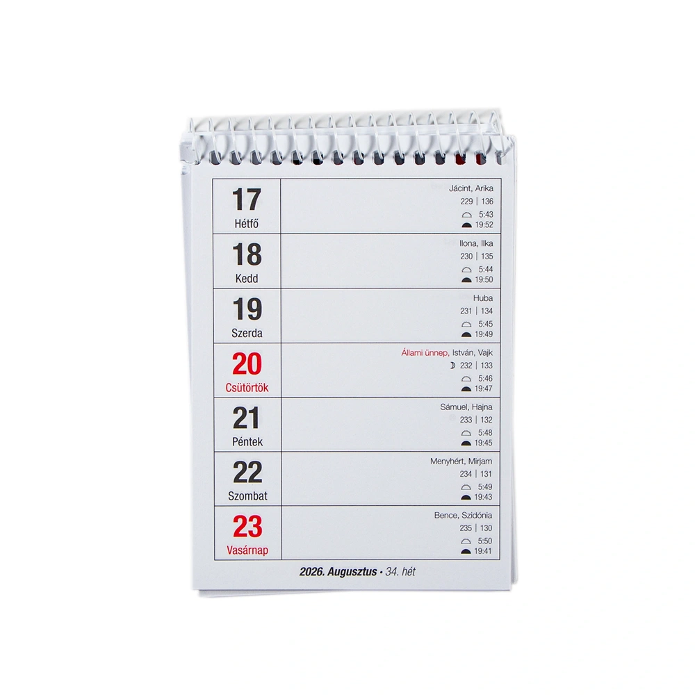 Kalendart 21TA 2026 asztali naptár