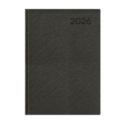 Kalendart Economic 2026 E021 A5 napi beosztású fekete határidőnapló