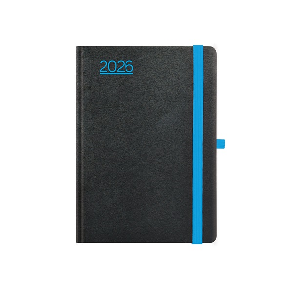 Kalendart Nero 2026 N015 A5 heti beosztású fekete-kék határidőnapló