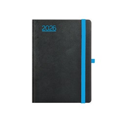 Kalendart Nero 2026 N015 A5 heti beosztású fekete-kék határidőnapló