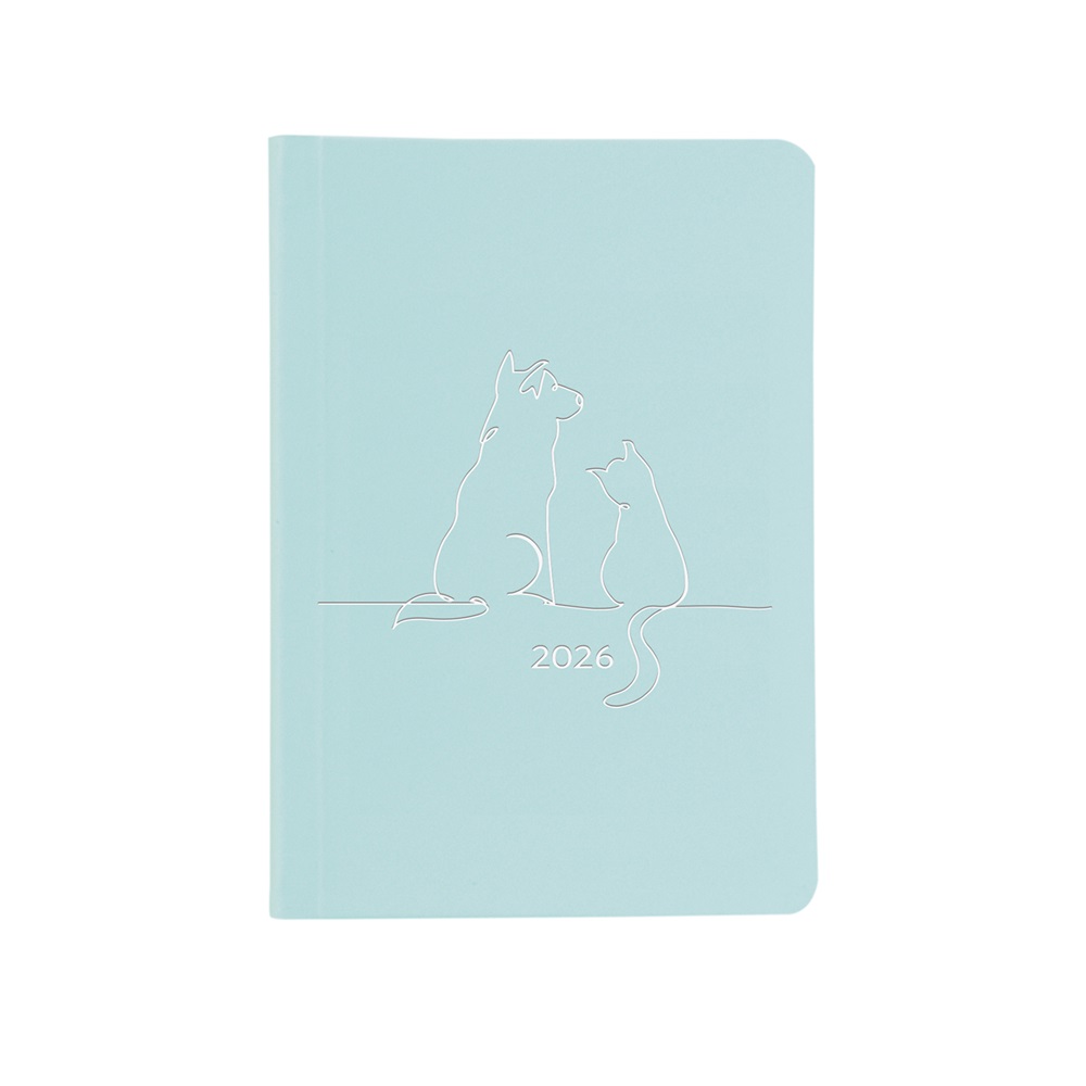 Kalendart Pastel 2026 P012 B6 heti beosztású kék határidőnapló