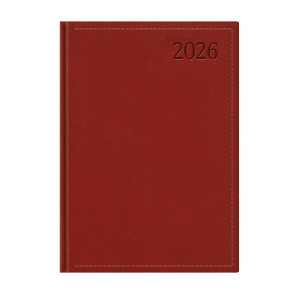 Kalendart Traditional 2026 T010 A4 heti beosztású bordó határidőnapló