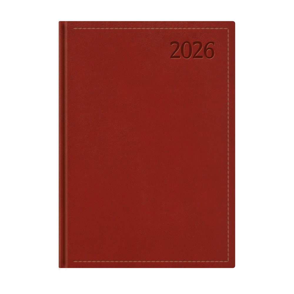 Kalendart Traditional 2026 T010 A4 heti beosztású bordó határidőnapló