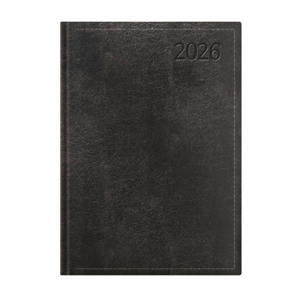 Kalendart Traditional 2026 T010 A4 heti beosztású fekete határidőnapló