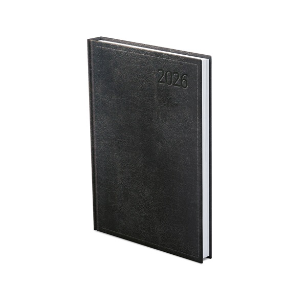 Kalendart Traditional 2026 T015 A5 heti beosztású fekete határidőnapló