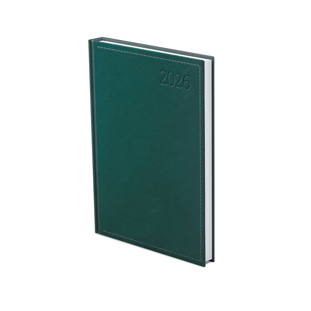 Kalendart Traditional 2026 T015 A5 heti beosztású zöld határidőnapló