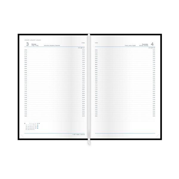 Kalendart Traditional 2026 T020 B5 napi beosztású zöld határidőnapló