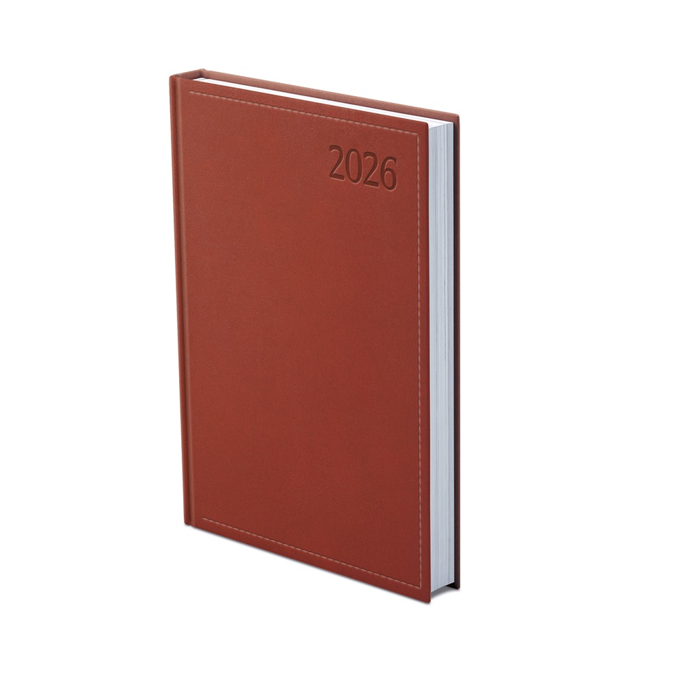 Kalendart Traditional 2026 T021 A5 napi beosztású bordó határidőnapló