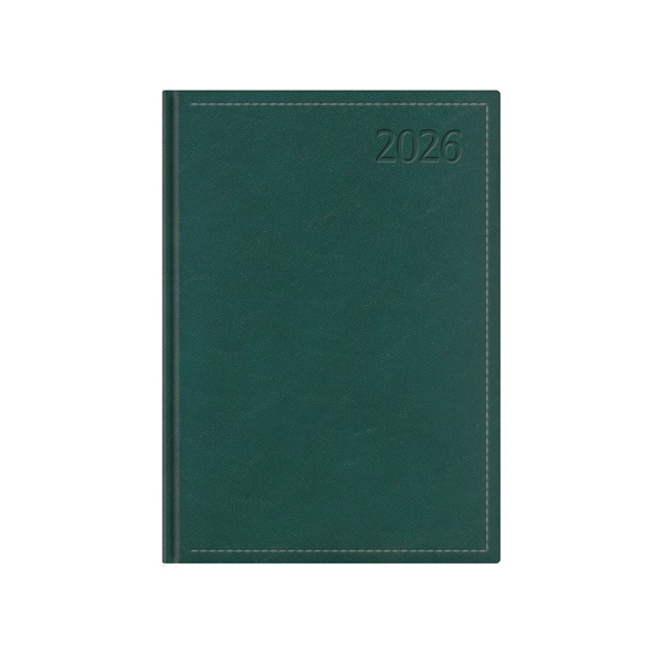 Kalendart Traditional 2026 T022 B6 napi beosztású zöld határidőnapló