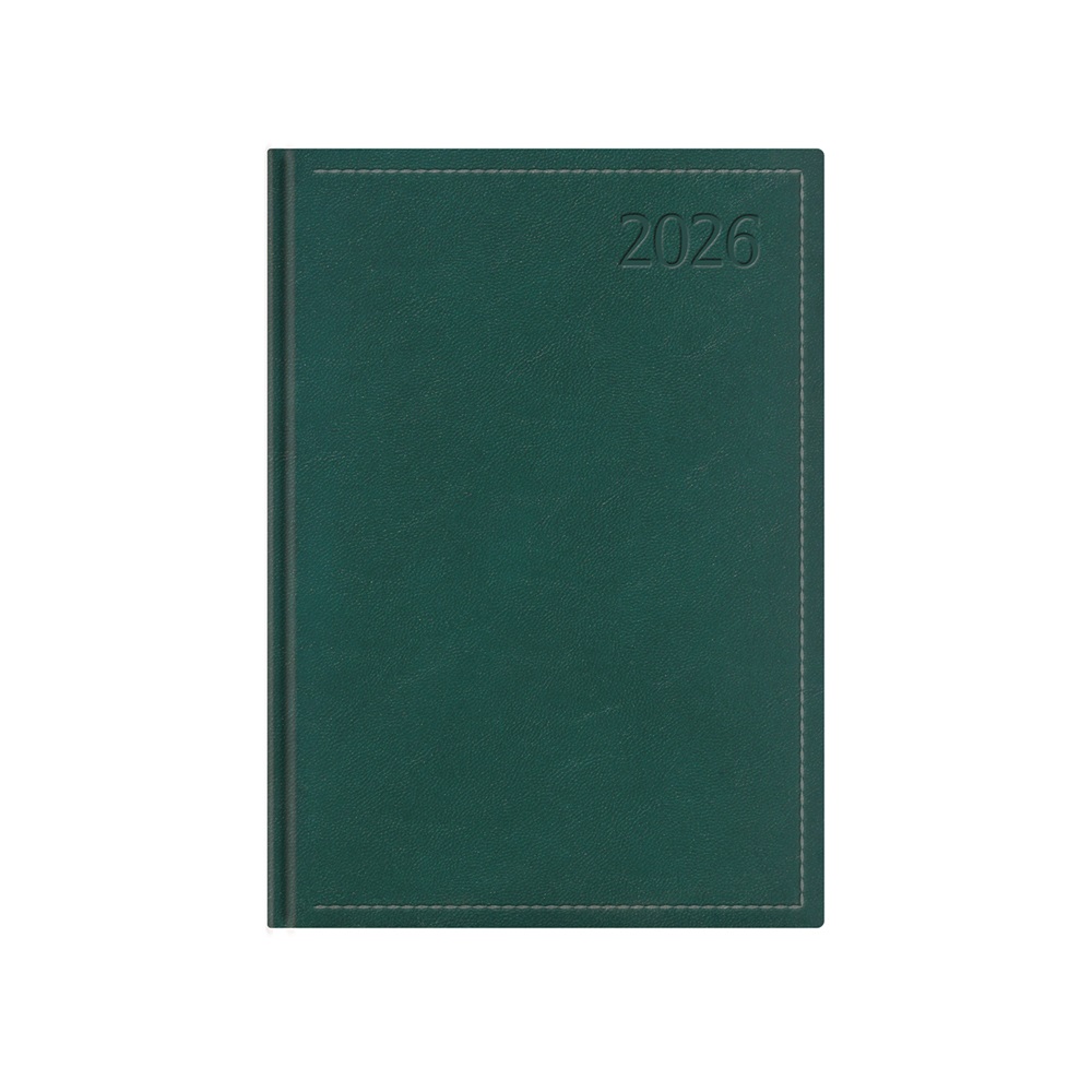 Kalendart Traditional 2026 T022 B6 napi beosztású zöld határidőnapló