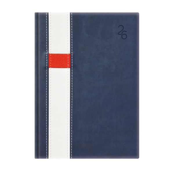 Kalendart Vario 2026 V021 A5 napi beosztású kék-fehér határidőnapló