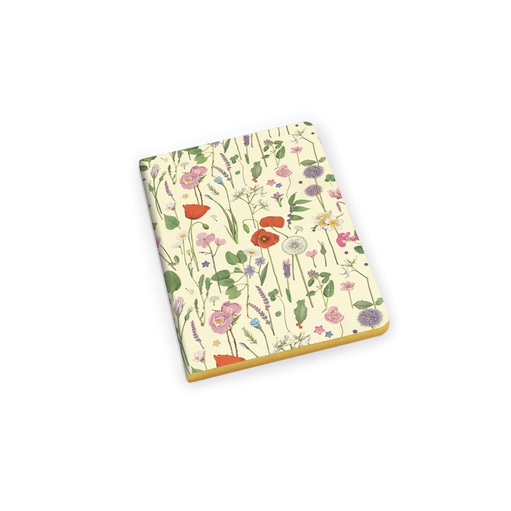 Kartos Summer Flowers 1 db A5 arany élfestett füzet