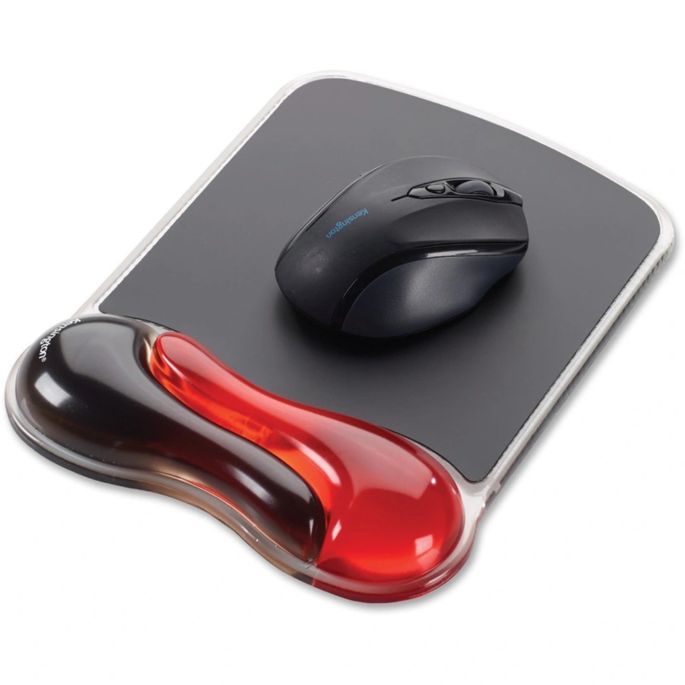 Kensington 62402 Duo Gel fekete-piros géltöltésű csuklótámaszos egérpad