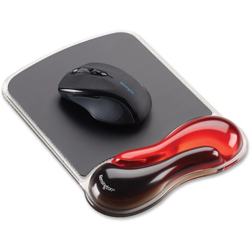 Kensington 62402 Duo Gel fekete-piros géltöltésű csuklótámaszos egérpad