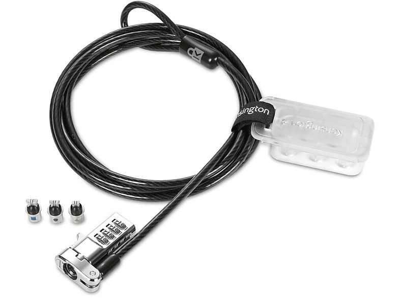 Kensington K62316WW Universal 3 az 1-ben visszaállítható kombinációs laptopzár