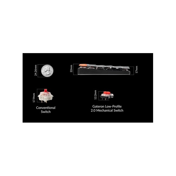 Keychron K5M-H1Z-HU K5 Max Bluetooth/USB HUN (Red Switch) vezeték nélküli mechanikus billentyűzet