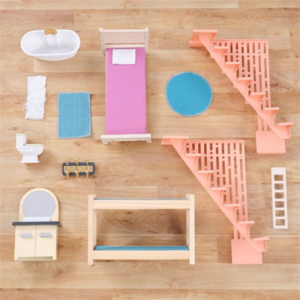 KidKraft Boho Naturals stílusos babaház