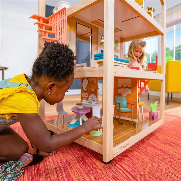 KidKraft Boho Naturals stílusos babaház