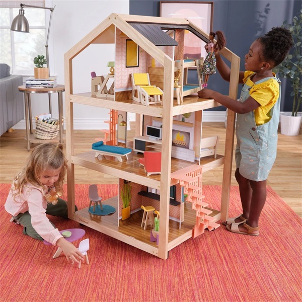 KidKraft Boho Naturals stílusos babaház
