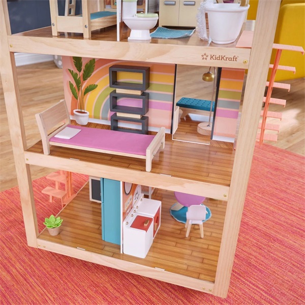 KidKraft Boho Naturals stílusos babaház