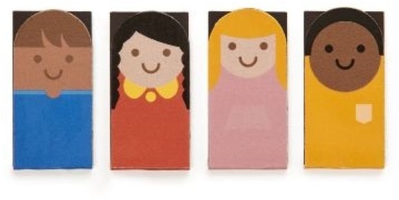 Kikkerland S/4 emberek mágneses könyvjelző