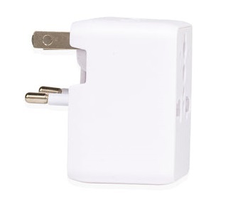 Kikkerland UL08-EU USB csatlakozóval kocka utazó hálózati adapter