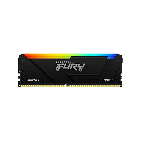 Kingston 128GB 3200MHz DDR-4 Fury Beast RGB (Kit! 4db 32GB) (KF432C16BB2AK4/128) memória