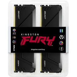 Kingston 128GB 3200MHz DDR-4 Fury Beast RGB (Kit! 4db 32GB) (KF432C16BB2AK4/128) memória