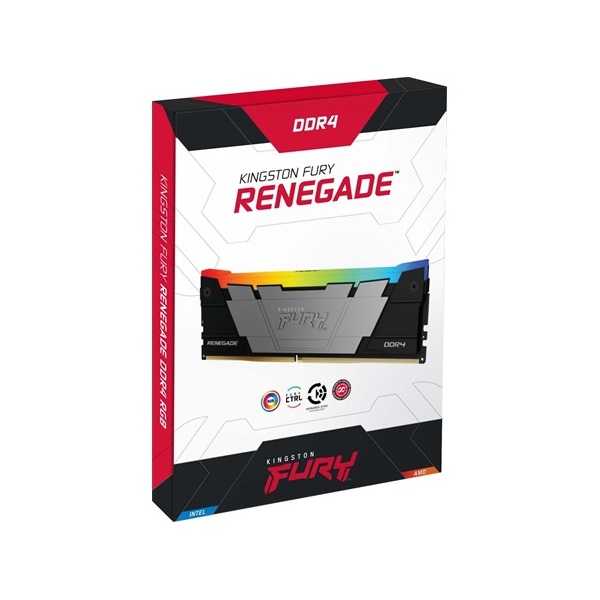 Kingston 128GB 3200MHz DDR-4 Fury Renegade RGB (Kit! 4db 32GB) (KF432C16RB2AK4/128) memória