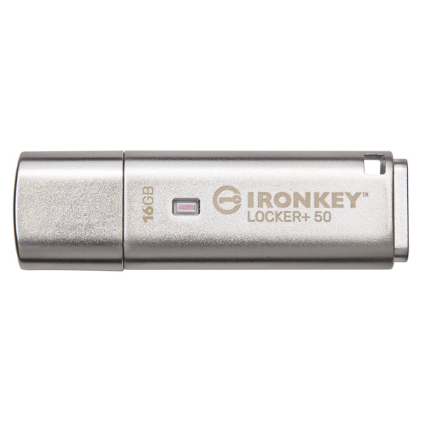 Kingston 16GB USB3.2 Gen1 A IronKey Locker+ 50 (IKLP50/16GB) Flash Drive