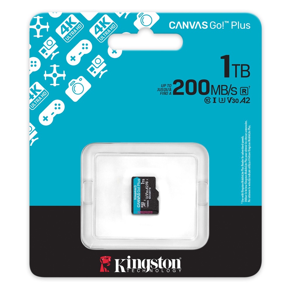 Kingston 1TB SD micro Canvas Go! Plus Gen4 (MicroSDXC V30 UHS-I U3) SDCG4/1TBSP memóriakártya