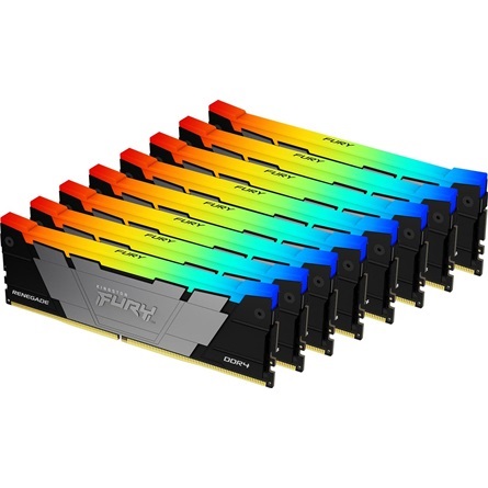 Kingston 256GB 3200MHz DDR-4 Fury Renegade RGB (Kit! 8db 32GB) (KF432C16RB2AK8/256) memória