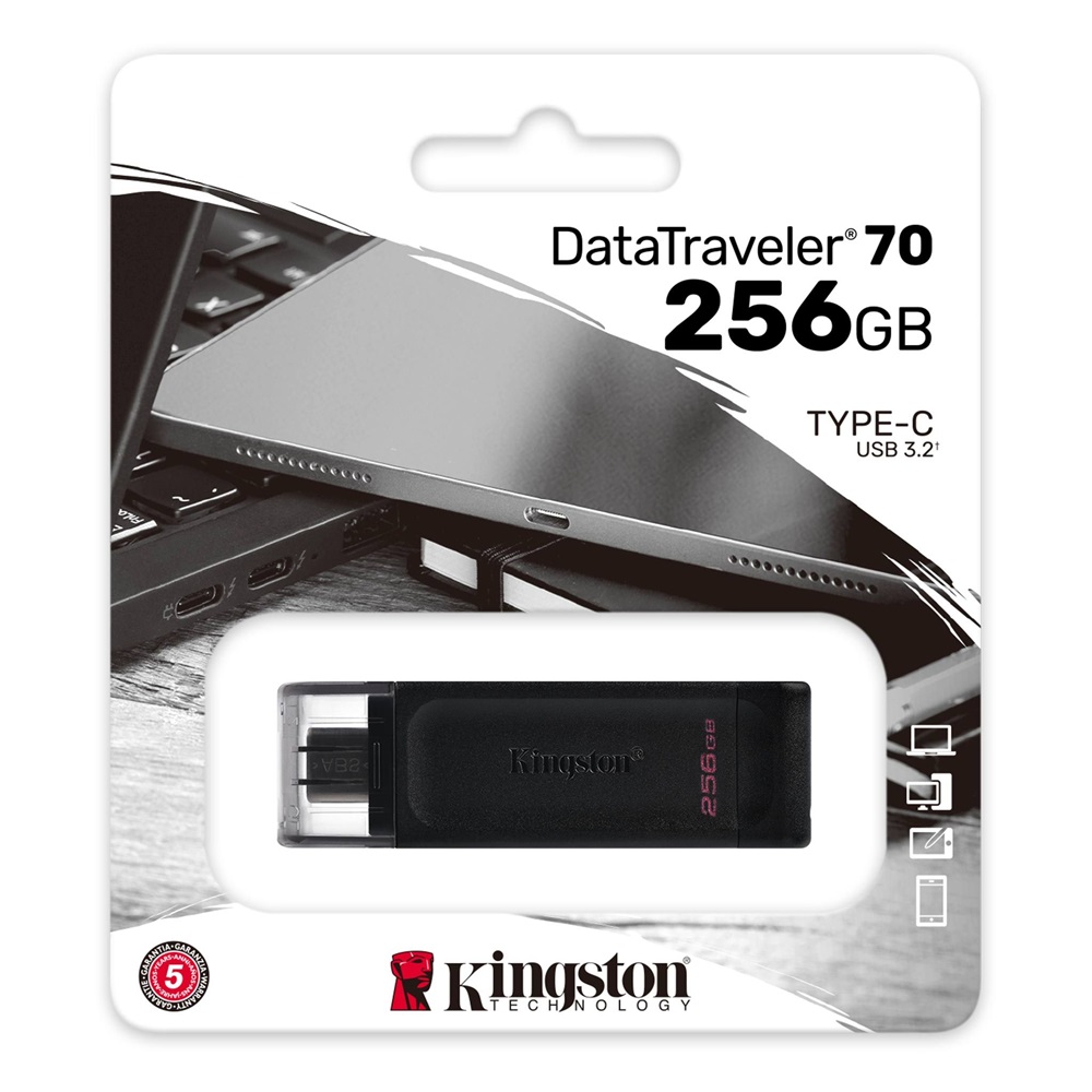 Kingston 256GB USB3.2 C DataTraveler 70 (DT70/256GB) Flash Drive