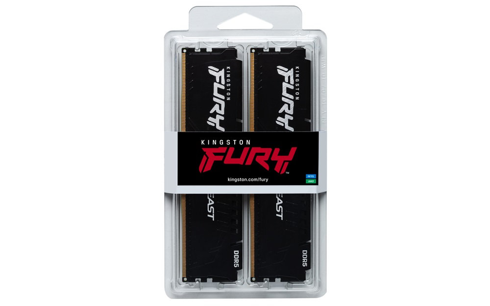 Kingston 32GB/6000MHz DDR-5 (Kit of 2) FURY Beast Black (KF560C40BBK2-32) memória