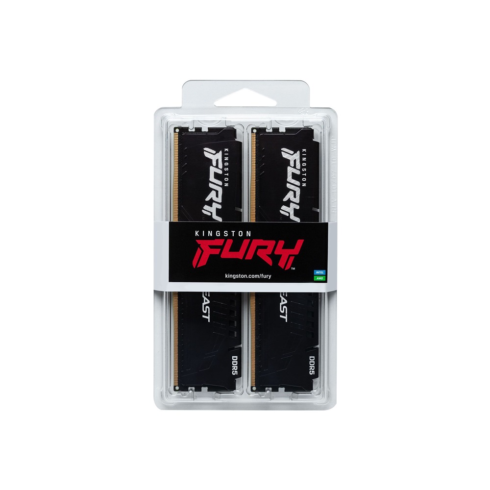 Kingston 32GB 6000MHz DDR-5 Fury Beast Black EXPO (Kit! 2db 16GB) (KF560C30BBEK2-32) memória