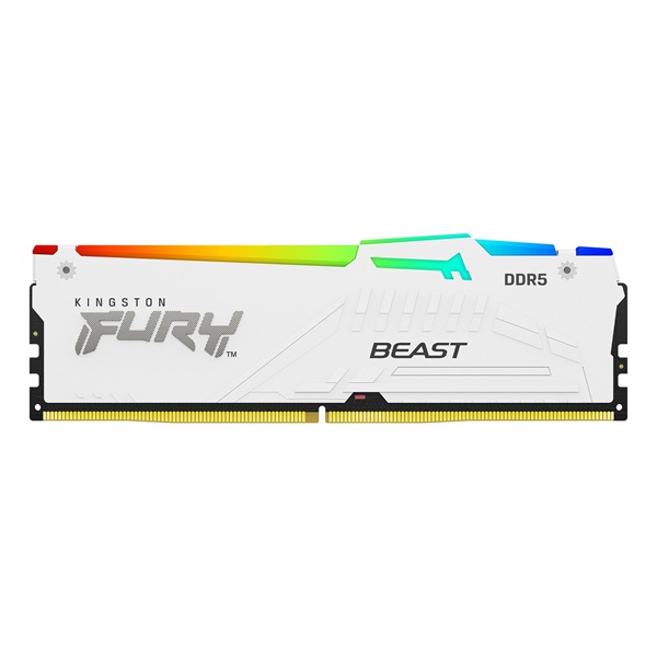 Kingston 32GB 6000MHz DDR-5 Fury Beast White RGB EXPO (Kit! 2db 16GB) (KF560C30BWEAK2-32) memória