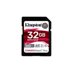 Kingston 32GB SD Canvas React Plus (SDHC Class 10  UHS-II U3) (SDR2/32GB) memóriakártya