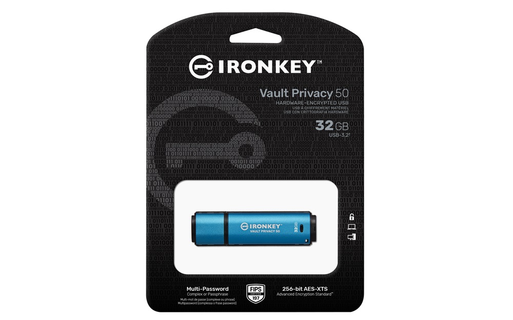 Kingston 32GB USB3.2 IronKey Vault Privacy 50 (IKVP50/32GB) Flash Drive