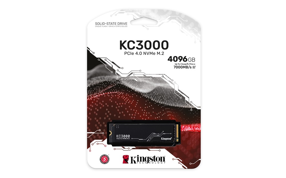 Kingston 4TB M.2 NVMe 2280 KC3000 (SKC3000D/4096G) SSD