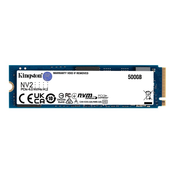 Kingston 500GB M.2 NVMe 2280 PCIe 4.0 NV2 (SNV2S/500G) SSD (Újszerű)