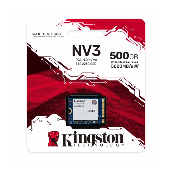 Kingston 500GB M.2 NVMe 2230 NV3 (SNV3SM3/500G) SSD