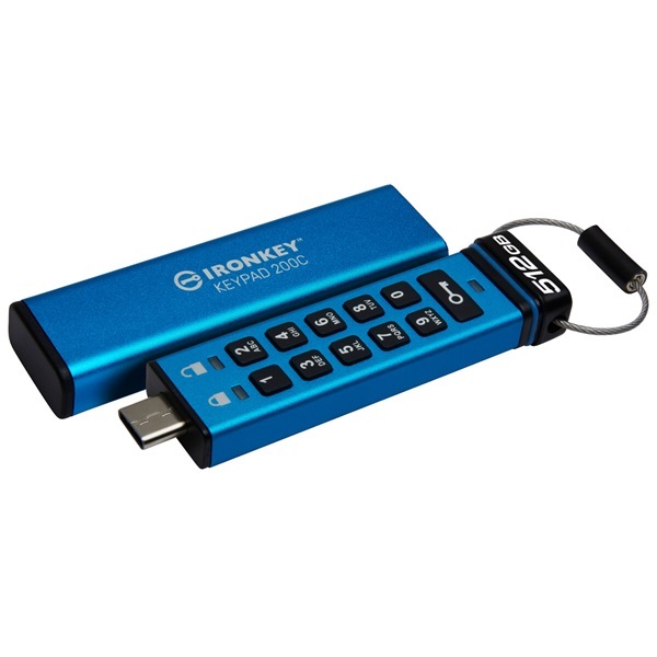 Kingston 512GB/USB-C Ironkey Keypad 200C (IKKP200C/512GB) Flash Drive