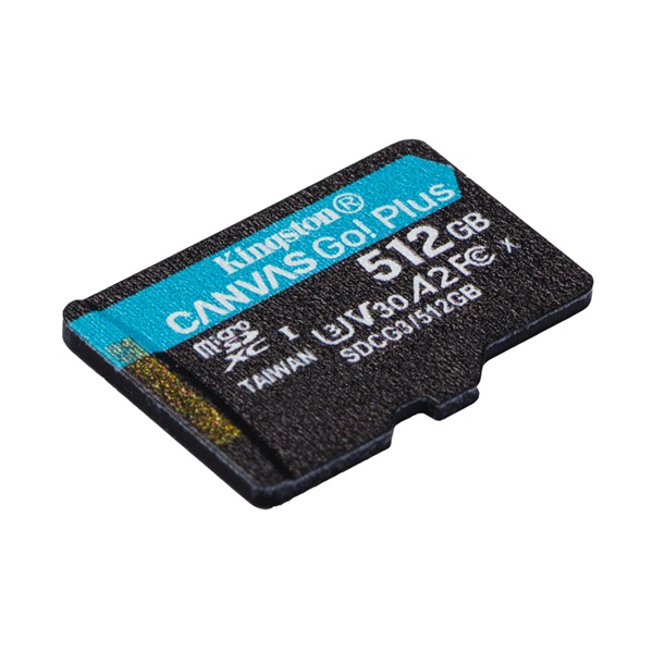 Kingston 512GB SD micro Canvas Go! Plus (SDXC Class 10 UHS-I U3) (SDCG3/512GBSP) memóriakártya