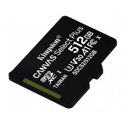 Kingston 512GB SD micro Canvas Select Plus (SDXC Class 10 A1) (SDCS2/512GBSP) memóriakártya
