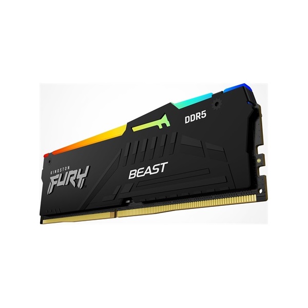 Kingston 64GB 5600MHz DDR-5 Fury Beast RGB (Kit! 4db 16GB) (KF556C40BBAK4-64) memória