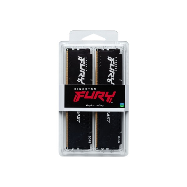 Kingston 64GB 6000MHz DDR-5 Fury Beast Black EXPO (Kit! 2db 32GB) (KF560C30BBEK2-64) memória