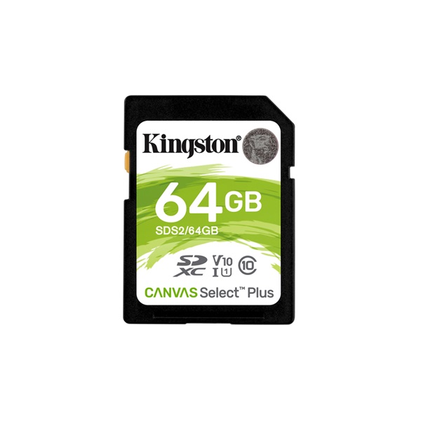 Kingston 64GB SD Canvas Select Plus (SDXC Class 10 UHS-I U1) (SDS2/64GB) memóriakártya