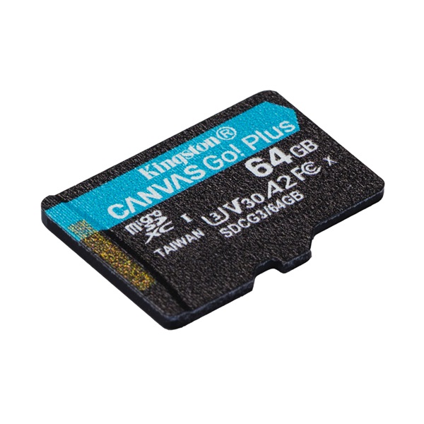 Kingston 64GB SD micro Canvas Go! Plus (SDXC Class 10  UHS-I U3) (SDCG3/64GBSP) memóriakártya